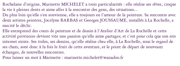 texte à propos de marinette michelet